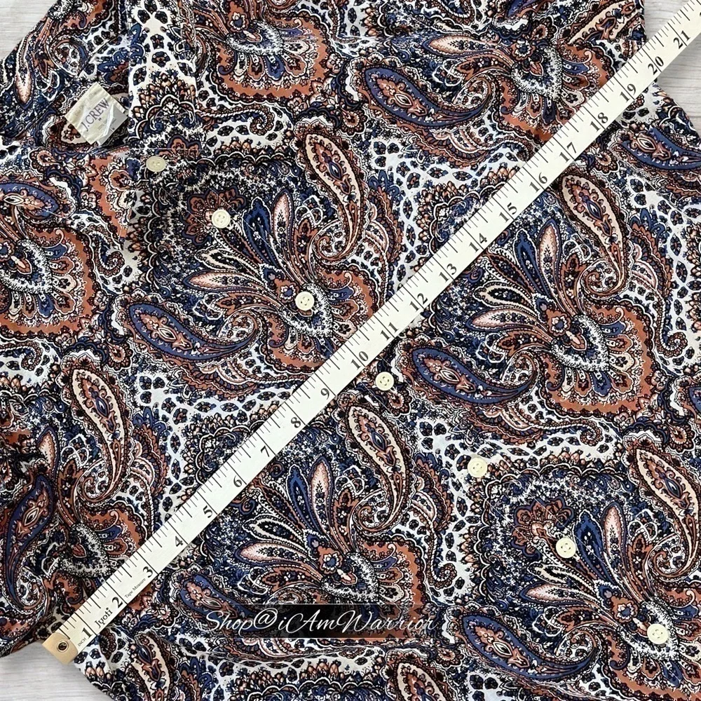 J.Crew cotton perfect shirt in marine sunset paisley *shop@iamwarrior